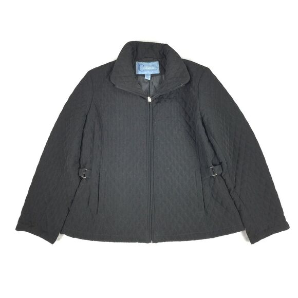 Classic Elements Quilted Coat Size Extra Large Womens Black Windbreaker Jacket - Picture 1 of 7